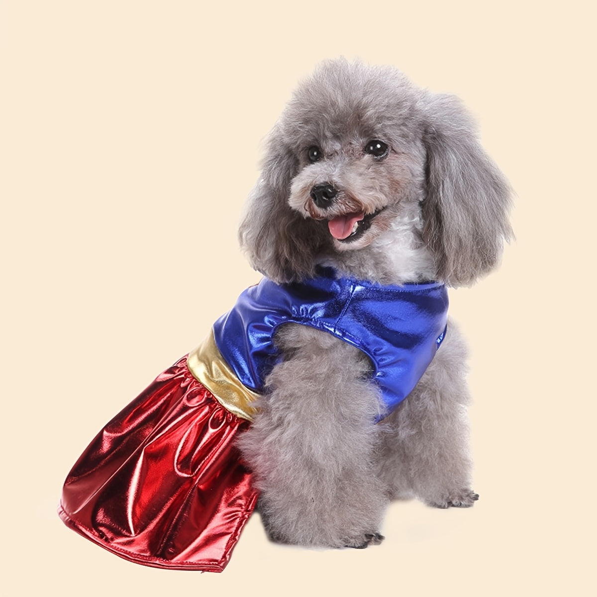Superhero Dog Costume with Cape & Paw Print Logo