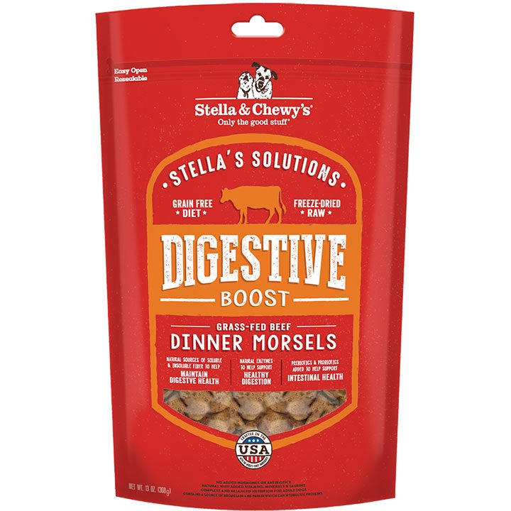 Stella & Chewys Dog Solutions Digestive Boost Beef 13oz new