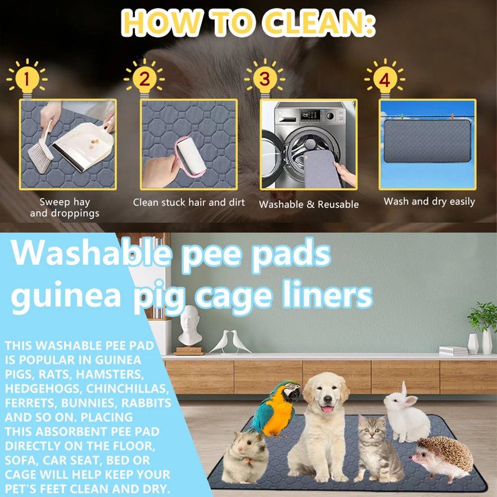 Reusable and Non slip Urinary Pad for Guinea Pig ,Cat ,Dog,Small animal