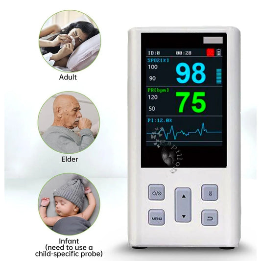 Pulse Oximeter Monitor for Heart Rate and Oxygen Saturation with Veterinary Medical