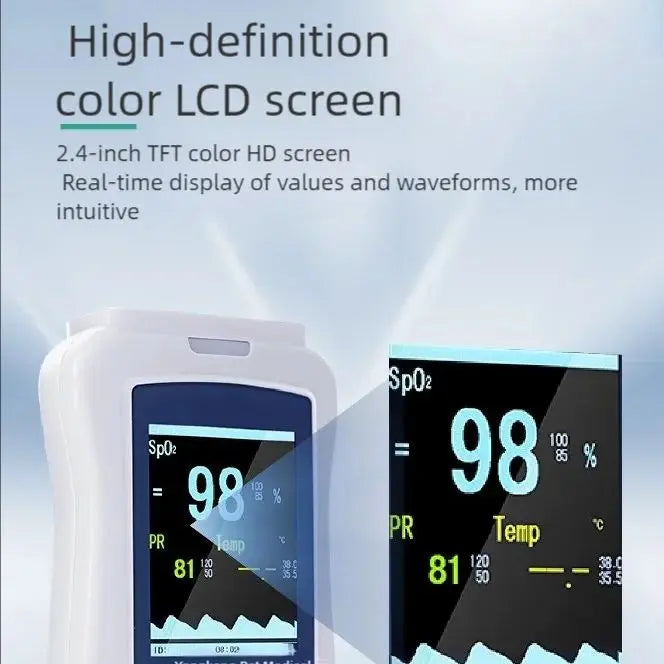 Handheld Pulse Oximeter Monitor for Pulse Rate and Oxygen Saturation Veterinary Medical SPO2 and PR