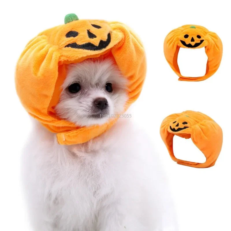Cute Pet Pumpkin Hat Halloween Pet Dog Cat Hat