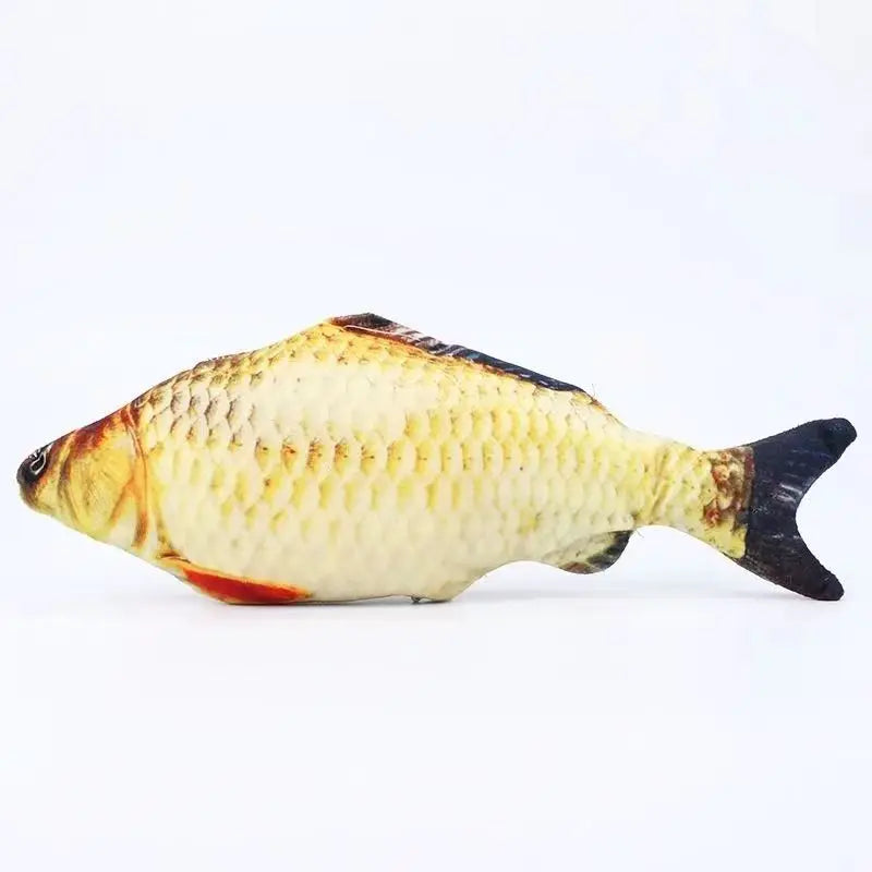 Interactive Cat Toy Fish Simulation Chew Pillow Kicker for Indoor Kittens Exercise & Fun No Battery Needed Cloth Material