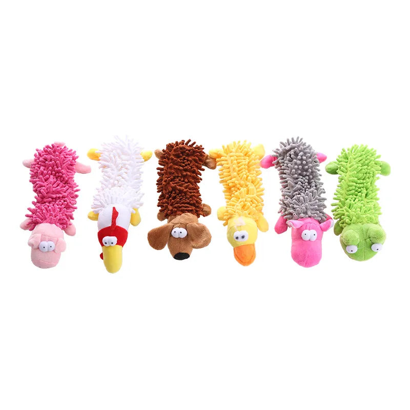 Plush Dog Toy with Sound - Interactive Squeak Toy for Dogs Fleece Shell Frog Hippo Design for Teeth Grinding And Chew Fun