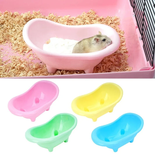 Pet Mouse Bathing Plastic Bathtub  Toy Rat Cage