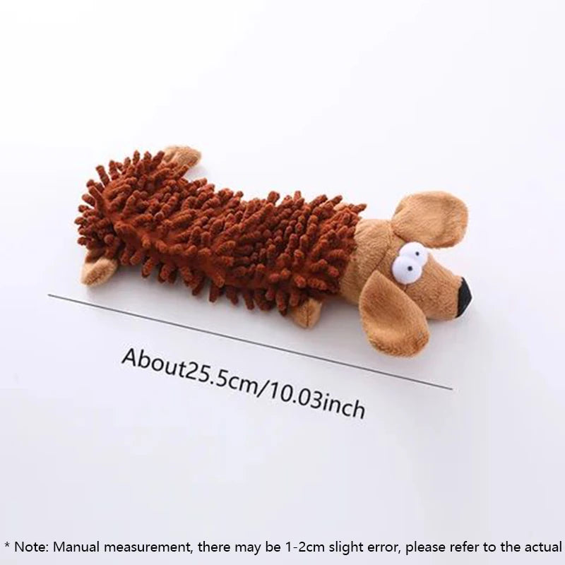 Plush Dog Toy with Sound - Interactive Squeak Toy for Dogs Fleece Shell Frog Hippo Design for Teeth Grinding And Chew Fun