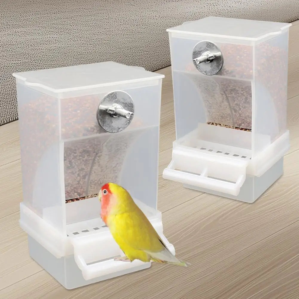 Automatic Birds Feeder Birdcage Feeder Automatic Parrot Feeder with Capacity Birdseed Dispenser for Small Medium for Birds