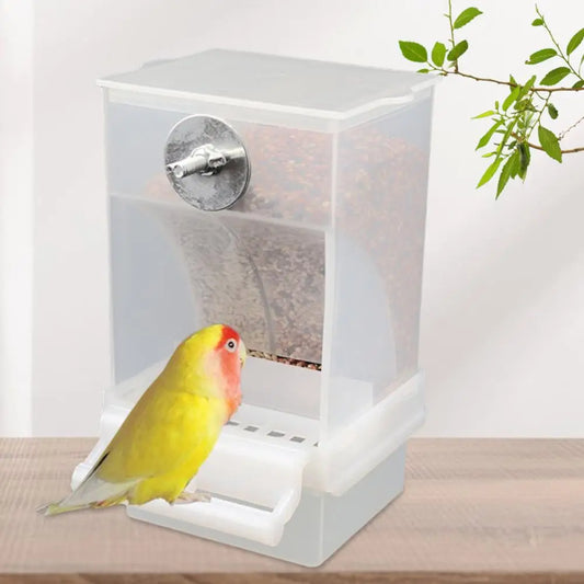 Automatic Birds Feeder Birdcage Feeder Automatic Parrot Feeder with Capacity Birdseed Dispenser for Small Medium for Birds