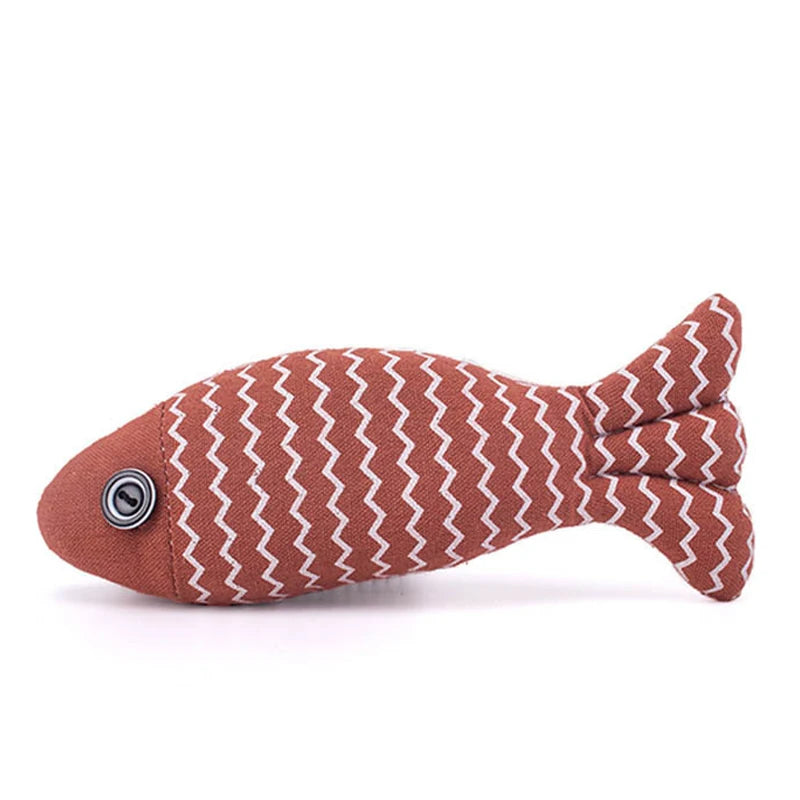 Interactive Cat Toy Fish Simulation Chew Pillow Kicker for Indoor Kittens Exercise & Fun No Battery Needed Cloth Material