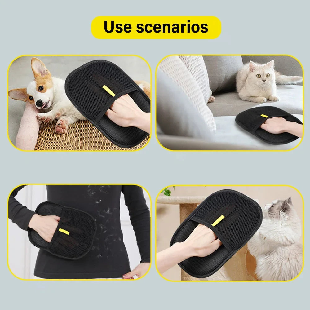 Pet Grooming Gloves Static Dedusting Brush Pet Hair Remover Brush Removing Pet Products