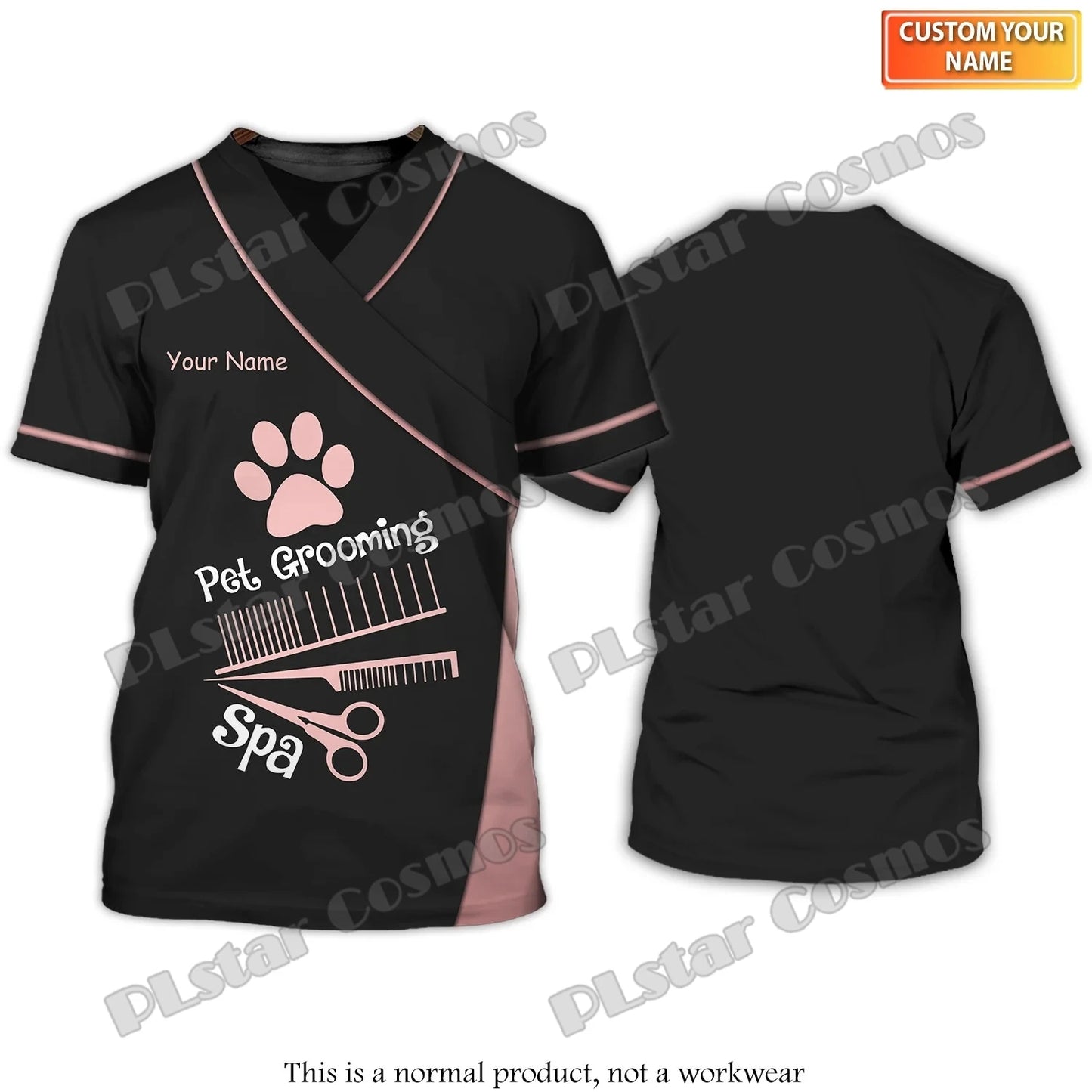 PLstar Cosmos Dog Groomer Pattern Grooming Personalized Name 3D Full Printed Mens t shirt Summer Unisex Casual Tee Shirt DW232