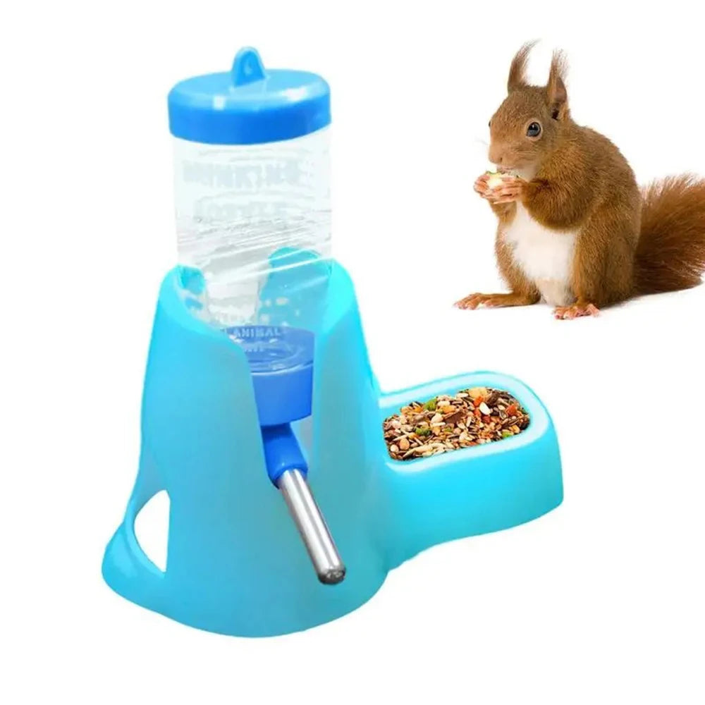 Automatic Dispenser Drinking Water Bottle Bowls Dish with Food Container for Guinea Pig Rat