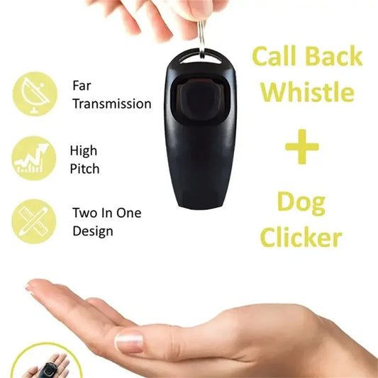 Dog Training Clicker with Whistle Key Ring And Wrist Strap Pet Supplies for Obedience Commands Short And Eye-catching