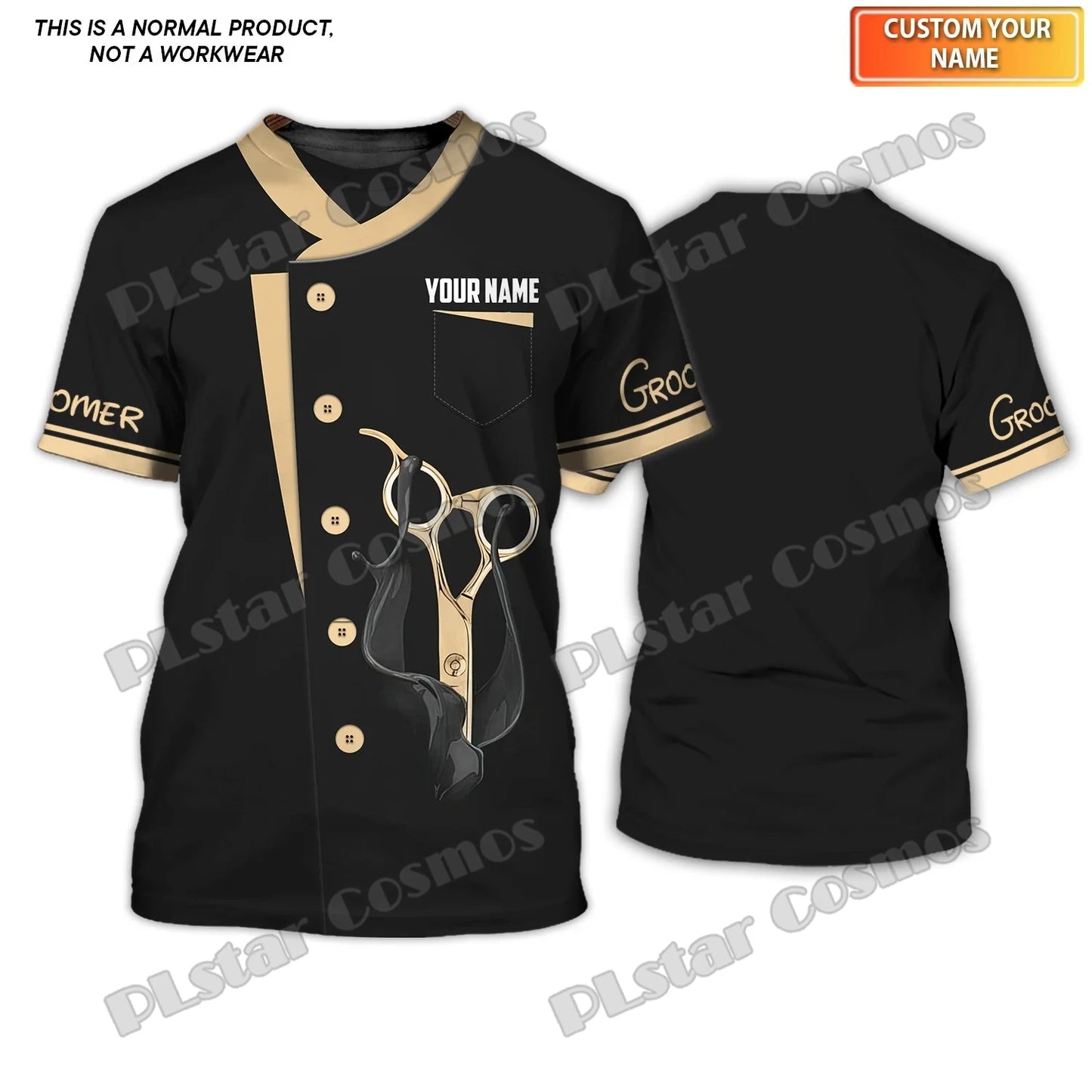 PLstar Cosmos Dog Groomer Pattern Grooming Personalized Name 3D Full Printed Mens t shirt Summer Unisex Casual Tee Shirt DW232