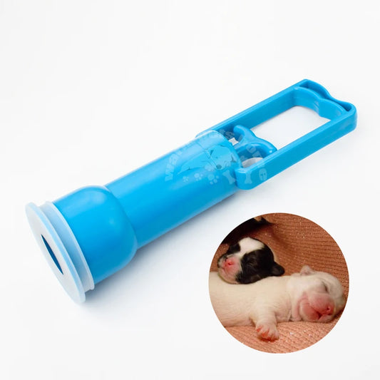 Newborn Pet Puppy Cat Ventilator Pump Amniotic Fluid Removal Auxiliary Breathing Device Blue ABS Plastic S & L Sizes