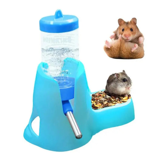 Automatic Dispenser Drinking Water Bottle Bowls Dish with Food Container for Guinea Pig Rat