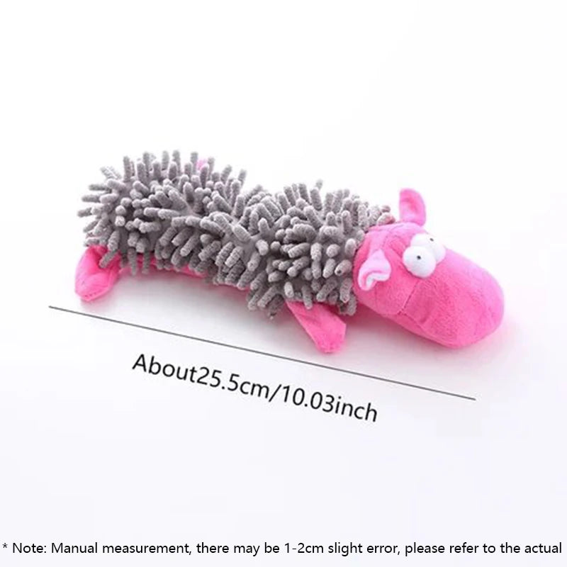 Plush Dog Toy with Sound - Interactive Squeak Toy for Dogs Fleece Shell Frog Hippo Design for Teeth Grinding And Chew Fun