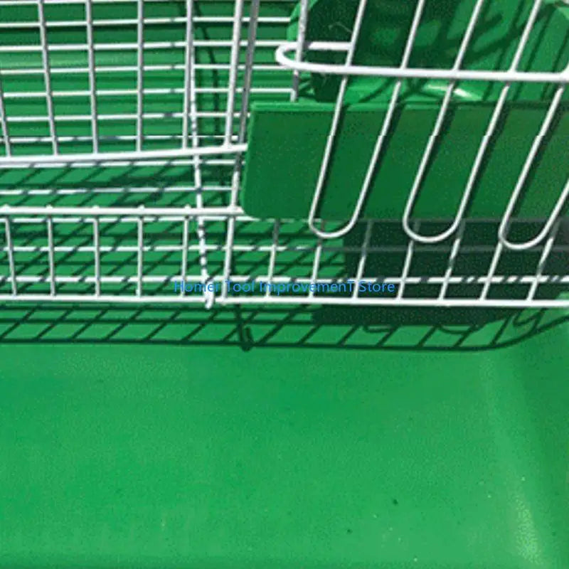J0PC Wire Rectangular Small Cage for Small Birds and Canaries Rekord Equipped with Bird Standing and 2 Semicircular