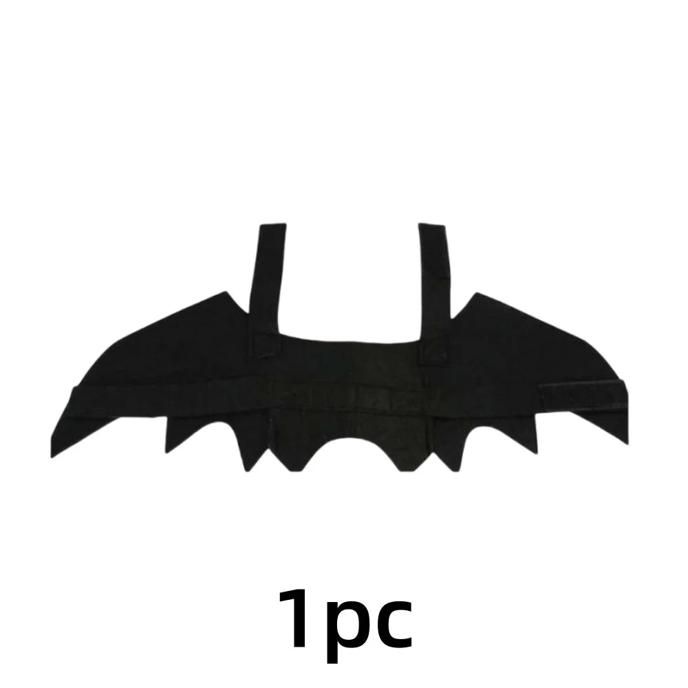 1/3pcs Adjustable Black Cat Bat Wings Costume Halloween Pet Accessory for Cats & Small Dogs Festive Dress-Up Fun Cosplay Access