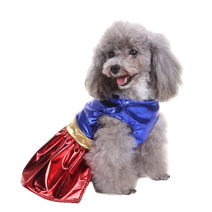 Superhero Dog Costume with Cape & Paw Print Logo