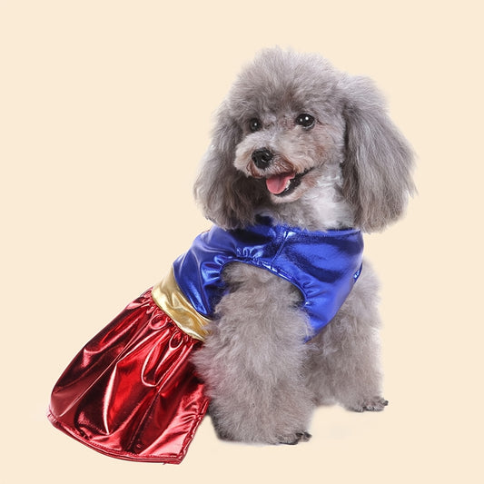 Superhero Dog Costume with Cape & Paw Print Logo