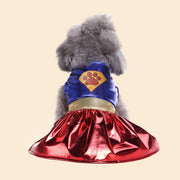Superhero Dog Costume with Cape & Paw Print Logo