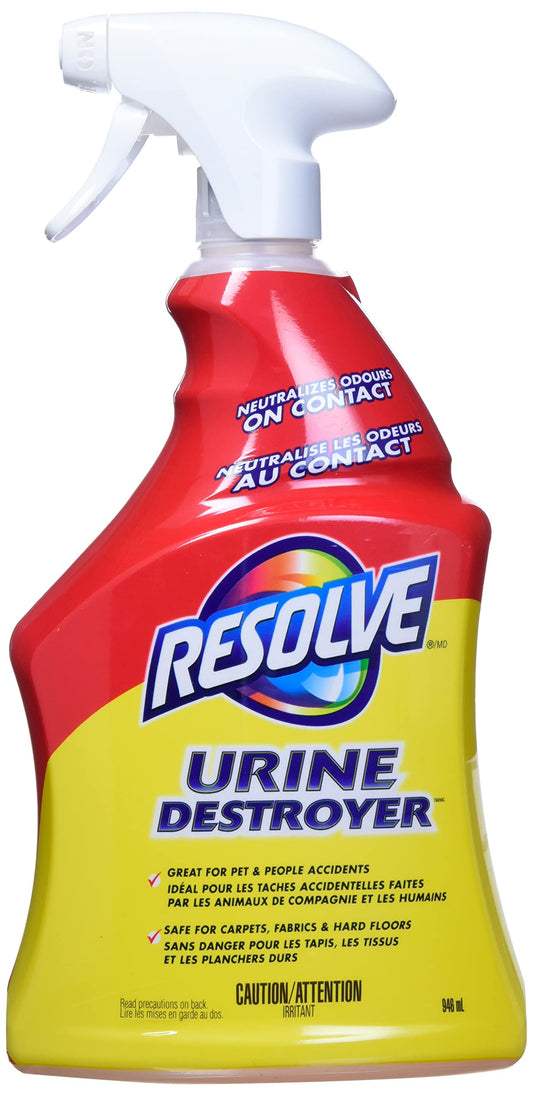Resolve, Urine Destroyer, 946ml, Clean & Neutralizes Odours on Carpet, Fabric & Hardwood