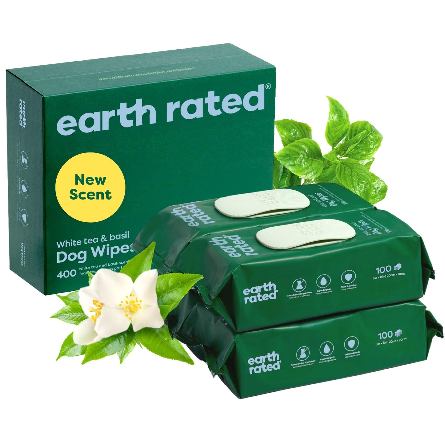 Earth Rated (A Canadian Company) Vet-Developed Pet Ear Wipes, Hypoallergenic Cleaner for Dogs & Cats Ears to Remove Dirt and Wax Build Up, Wild Oat Scent, 70 Count