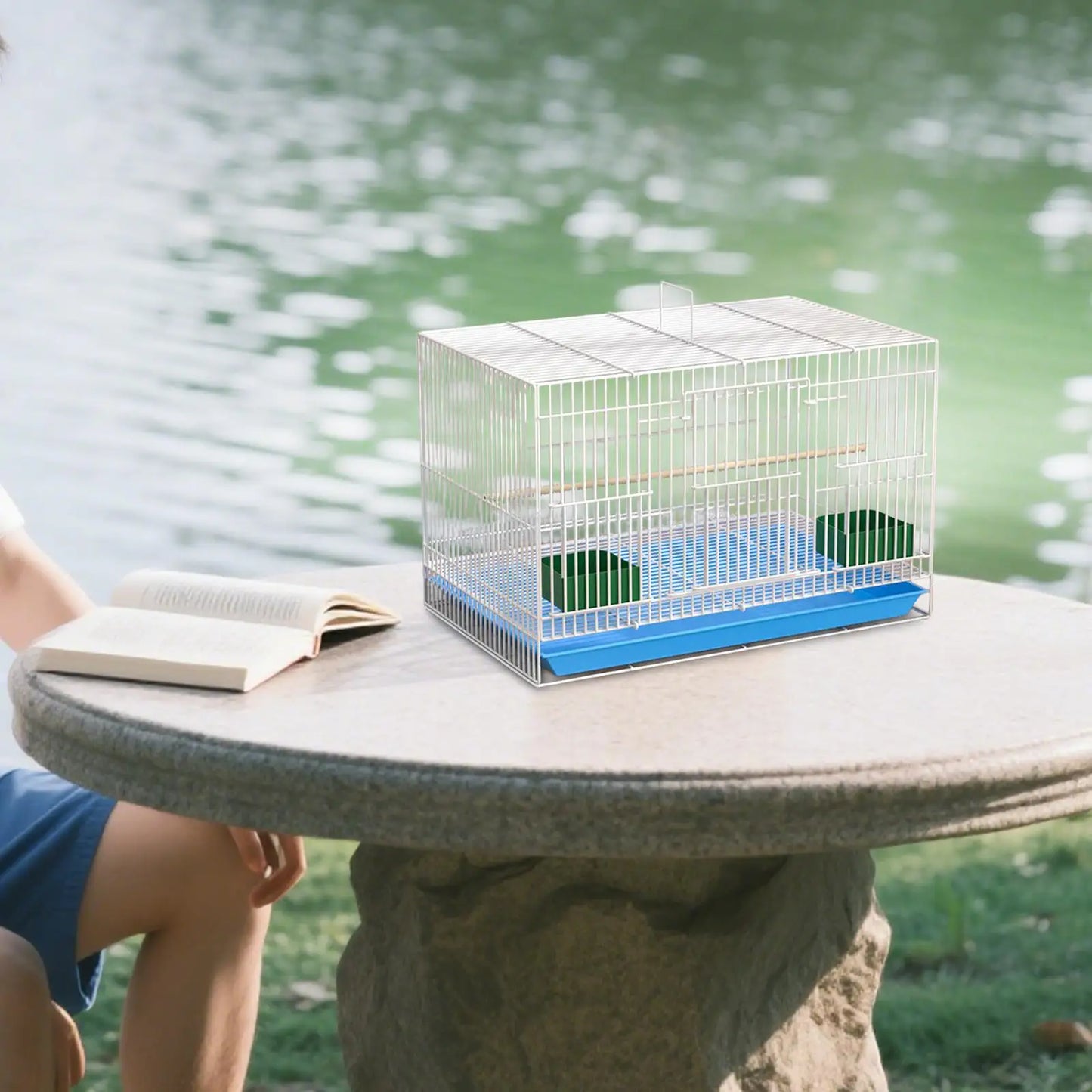 Travel Birds Cage Portable with Handle Parrot Cage for Finches Home Lovebirds