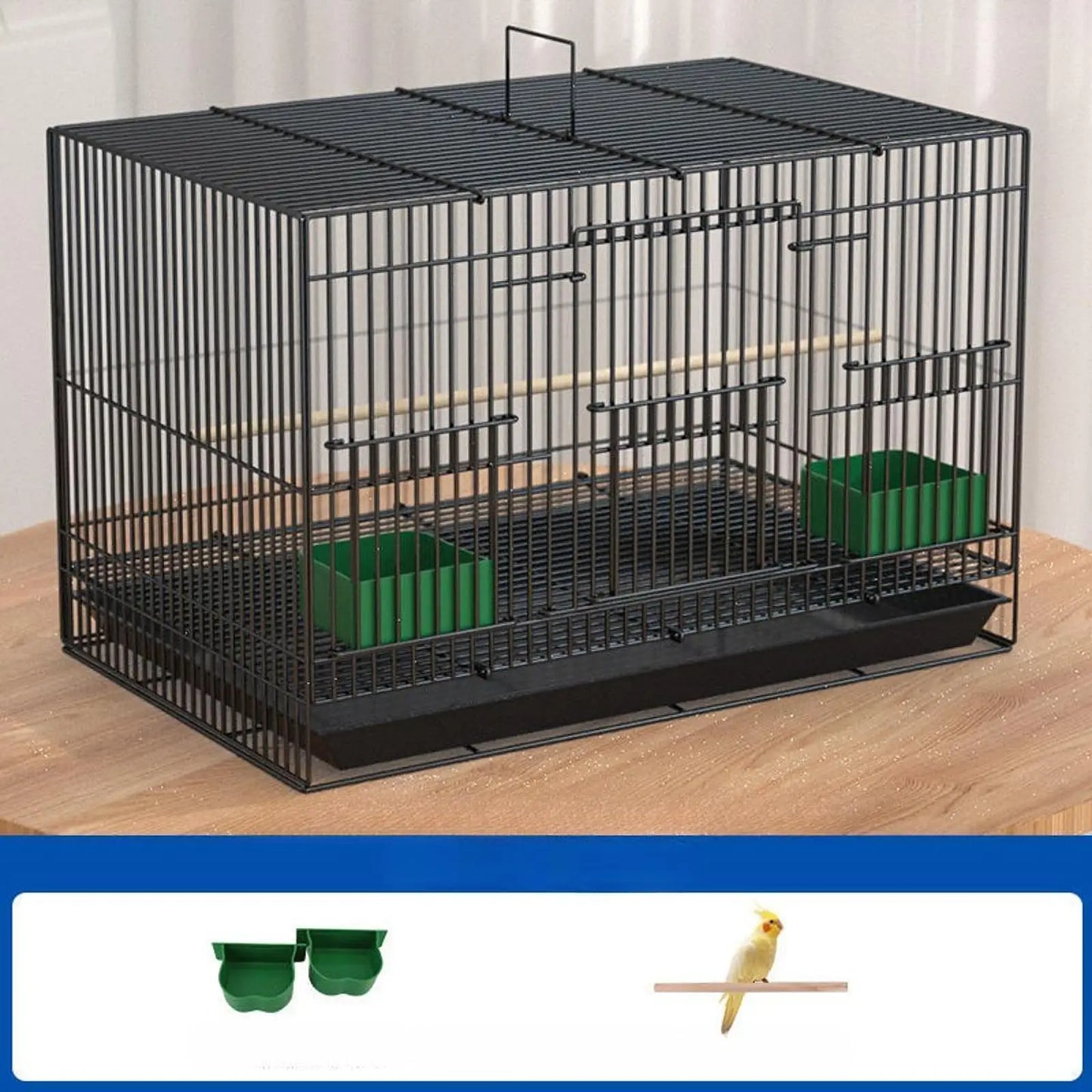 Travel Birds Cage Portable with Handle Parrot Cage for Finches Home Lovebirds