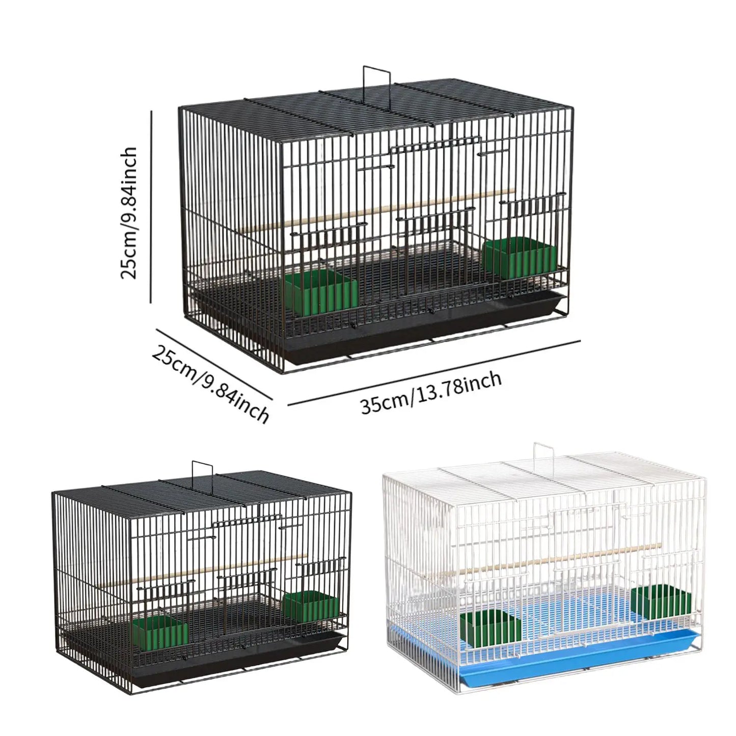 Travel Birds Cage Portable with Handle Parrot Cage for Finches Home Lovebirds