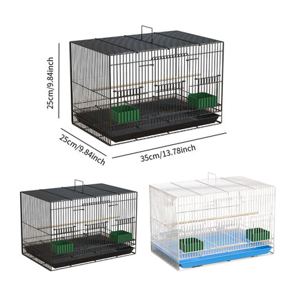 Travel Birds Cage Portable with Handle Parrot Cage for Finches Home Lovebirds