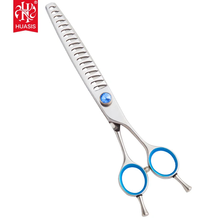 7.0 Inch Jp440C Stainless Steel Pet Thinning Scissors Eco-Friendly Dog Grooming Hair Cut Tools with 18 Teeth for Animal Salons