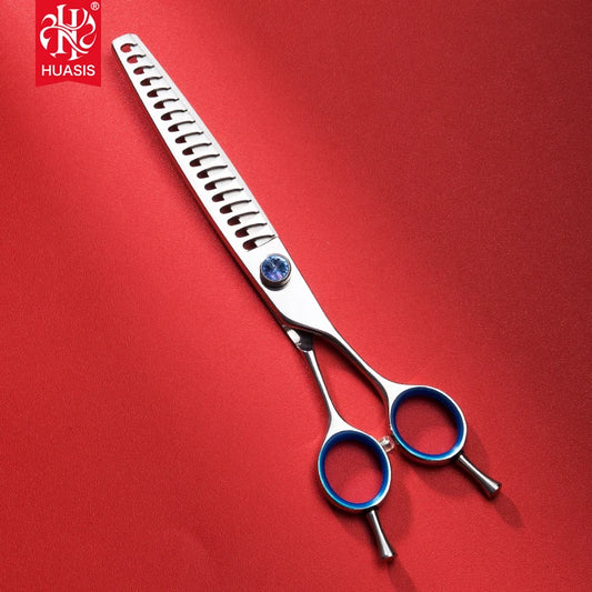 7.0 Inch Jp440C Stainless Steel Pet Thinning Scissors Eco-Friendly Dog Grooming Hair Cut Tools with 18 Teeth for Animal Salons