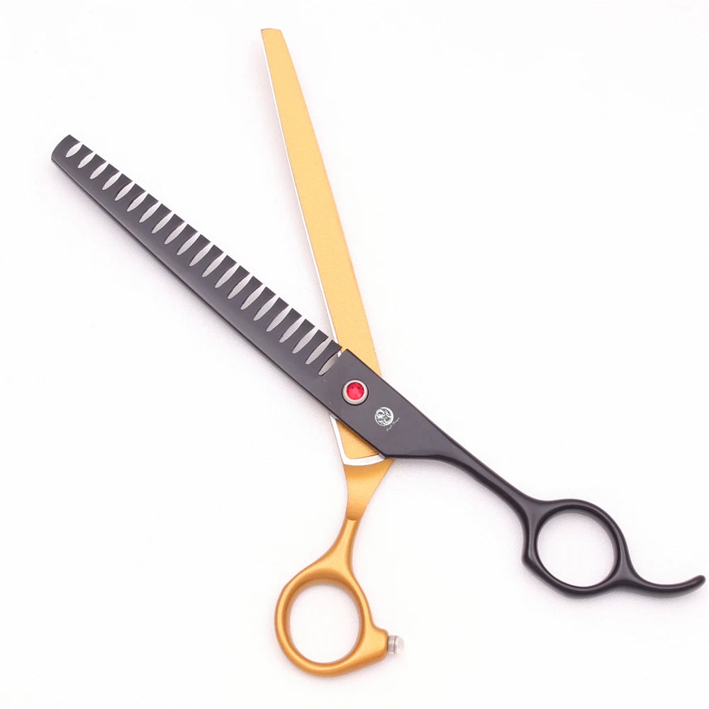 7.5\" Stainless Steel Dog Grooming Scissors Pet Chunker Thinning Shears Hairdressing Curve Scissors Z3088