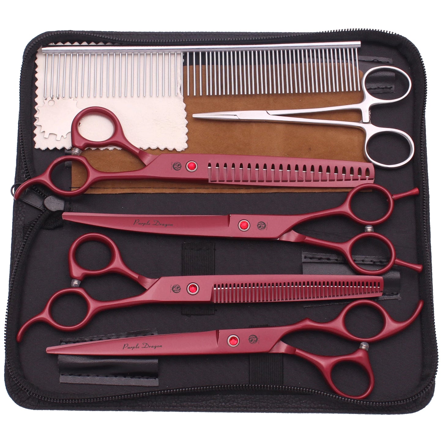 7.5\" Stainless Steel Dog Grooming Scissors Pet Chunker Thinning Shears Hairdressing Curve Scissors Z3088