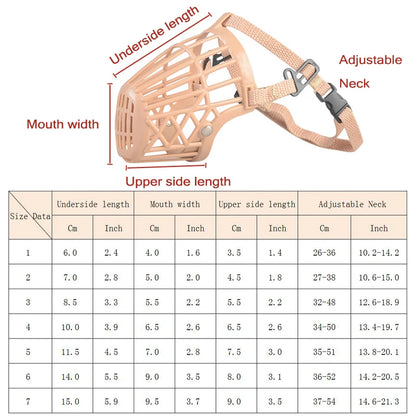 Adjustable/ Breathable Puppy Big Dog Muzzle Safety
