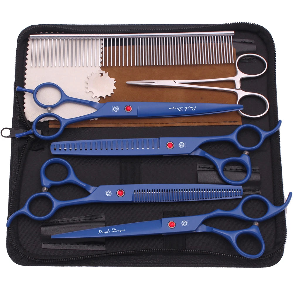 7.5\" Stainless Steel Dog Grooming Scissors Pet Chunker Thinning Shears Hairdressing Curve Scissors Z3088