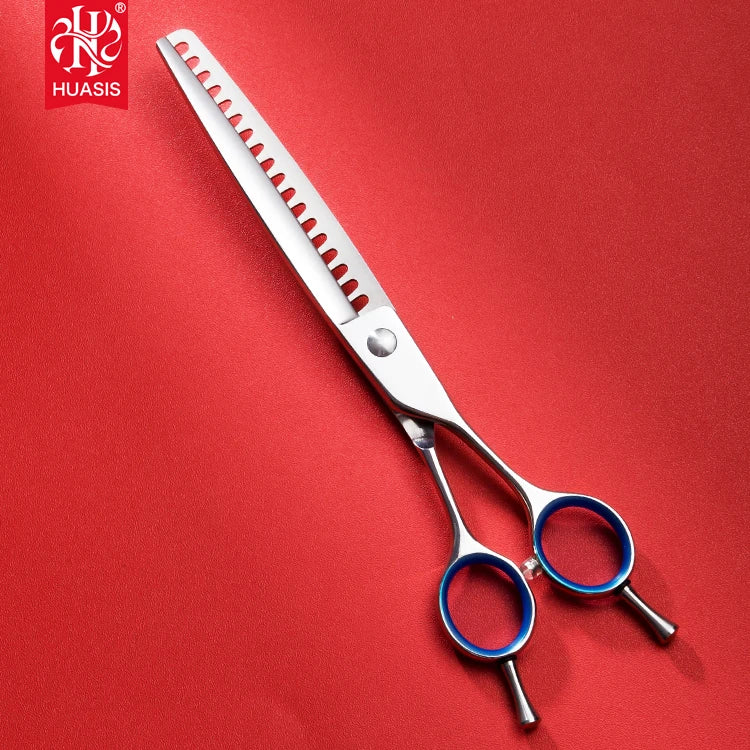 7.0 Inch Jp440C Stainless Steel Pet Thinning Scissors Eco-Friendly Dog Grooming Hair Cut Tools with 18 Teeth for Animal Salons