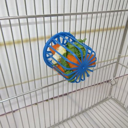 Fruit Vegetable Holder Bird Parrot Feeder Cage