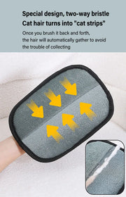 Pet Grooming Gloves & Static Dedusting Brush for Dogs & Cats