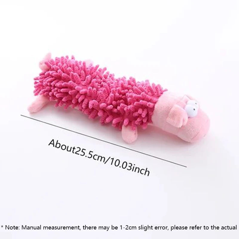 Plush Dog Toy with Sound - Interactive Squeak Toy for Dogs Fleece Shell Frog Hippo Design for Teeth Grinding And Chew Fun