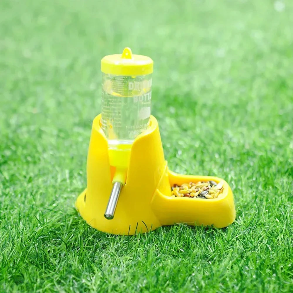 Automatic Dispenser Drinking Water Bottle Bowls Dish with Food Container for Guinea Pig Rat
