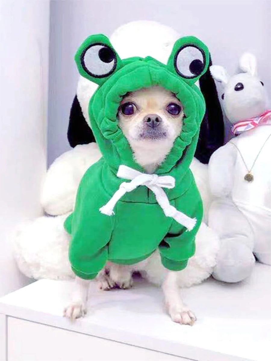 Green Frog Pet Sweater for Small to Medium Dogs