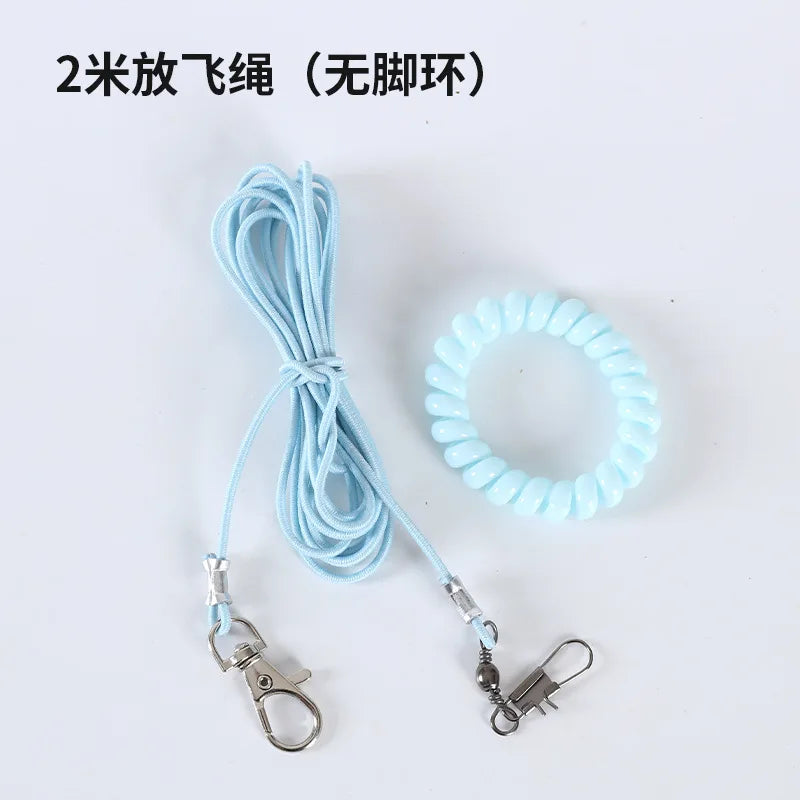 Parrot Bird Flying Training Leash Ultra-light Flexible Rope Anti-bite Leg Ring Harness Outdoor Macaw Cockatiel Starling 앵무새 장난감