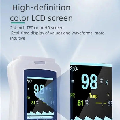 Handheld Pulse Oximeter Monitor for Pulse Rate and Oxygen Saturation Veterinary Medical SPO2 and PR