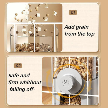 Hanging Automatic wire Pet Food Feeder/Water Dispenser