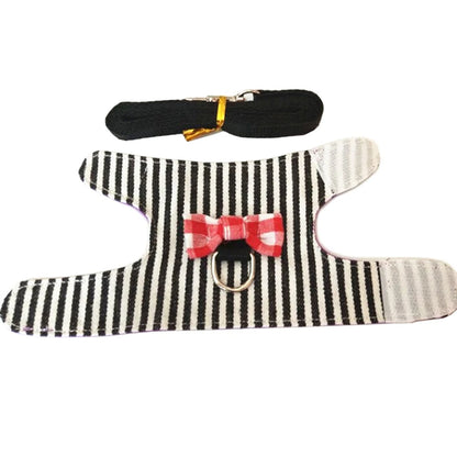 Hamster  Bowtie Striped Star Harness Vest for small animal