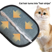 Pet Grooming Gloves & Static Dedusting Brush for Dogs & Cats
