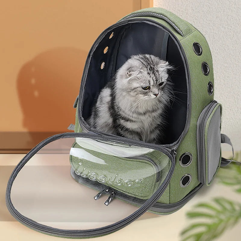 Transparent Breathable Travel Backpack for Cats & Dogs